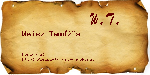 Weisz Tamás névjegykártya